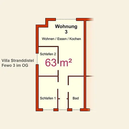 Stranddistel, Whg 3 アパート
